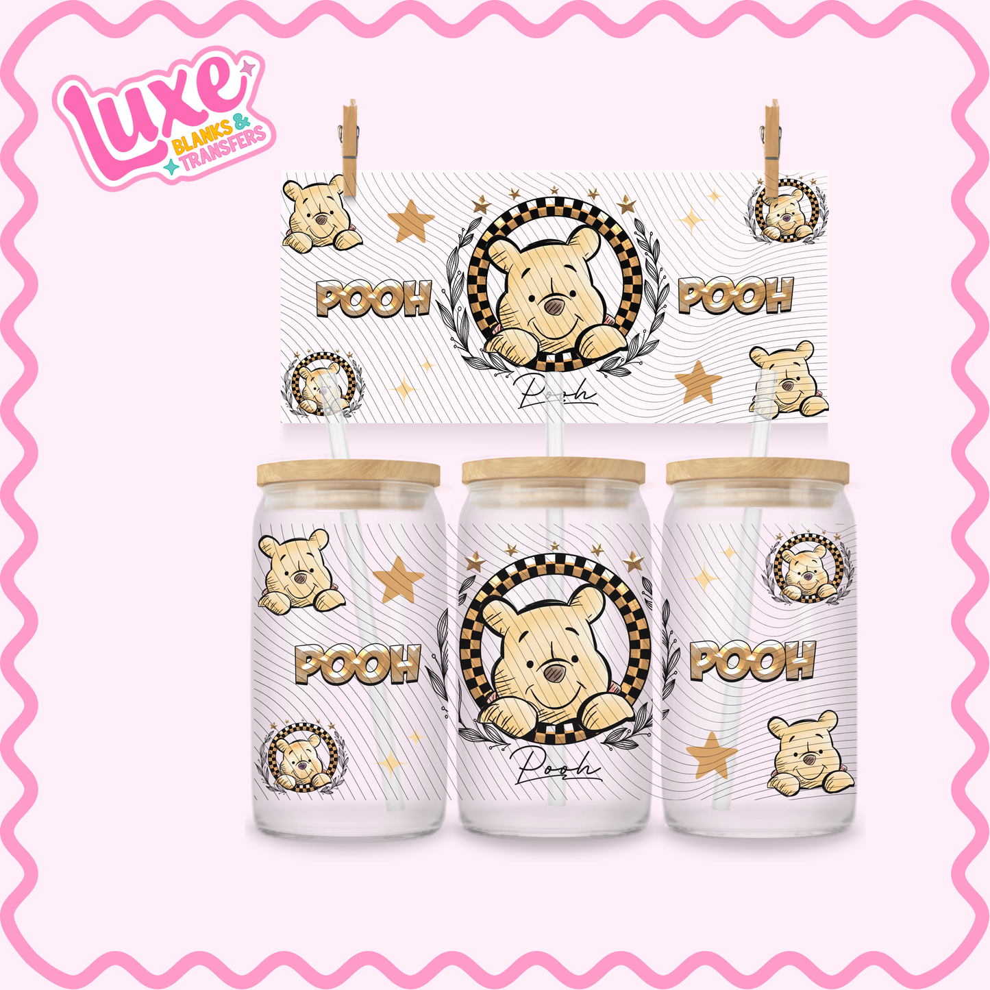 16oz UV DTF Wrap | Vintage Pooh | #3060