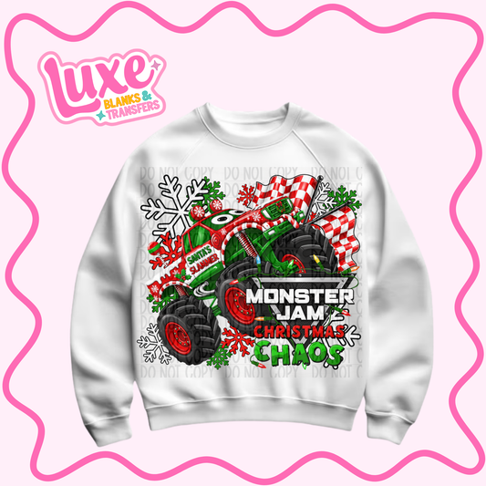 DTF Heat Transfer | Monster J4m Christmas "Santa's Slammer" | #1452
