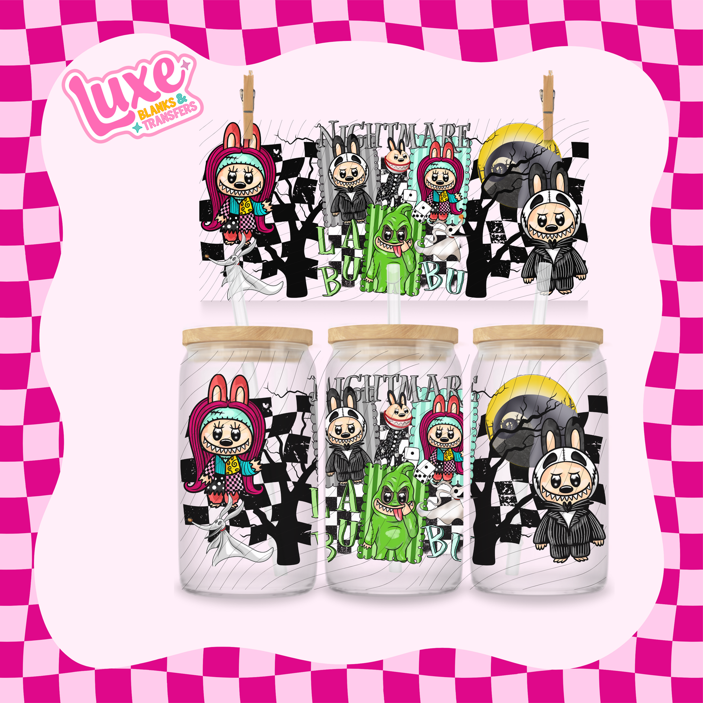 Nightmare Bubu | 16oz UV DTF Wrap | #1788