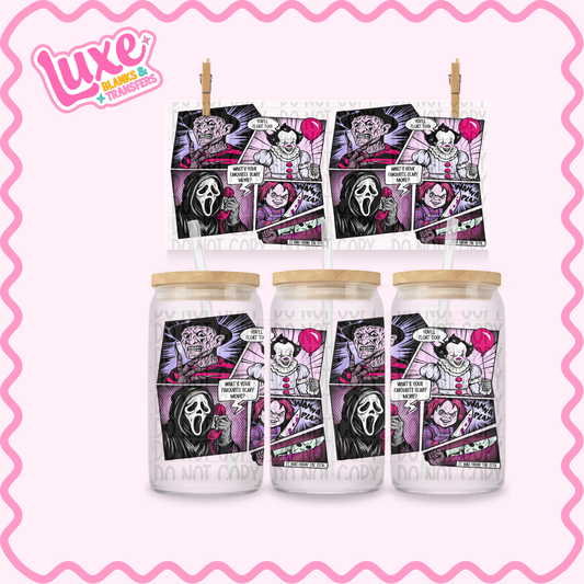 16oz UV DTF Wrap | Spooky Pink | #3548