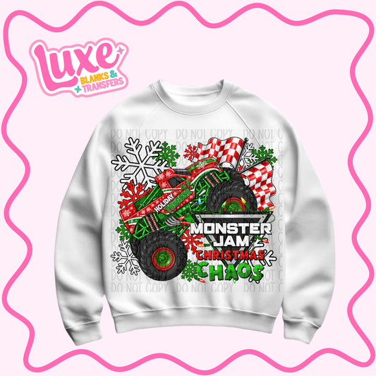 DTF Heat Transfer | Monster J4m Christmas "Holiday Thunder" | #1453