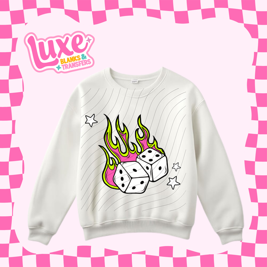 Flame Dice | DTF Heat Transfer | #180