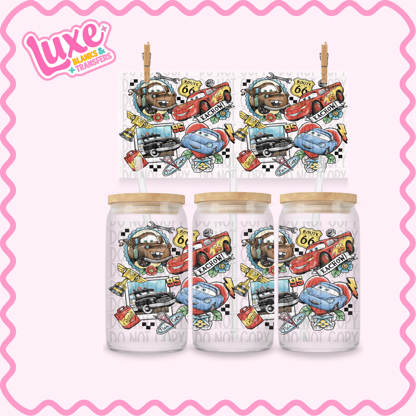 16oz UV DTF Wrap | Cars Collage | #3549