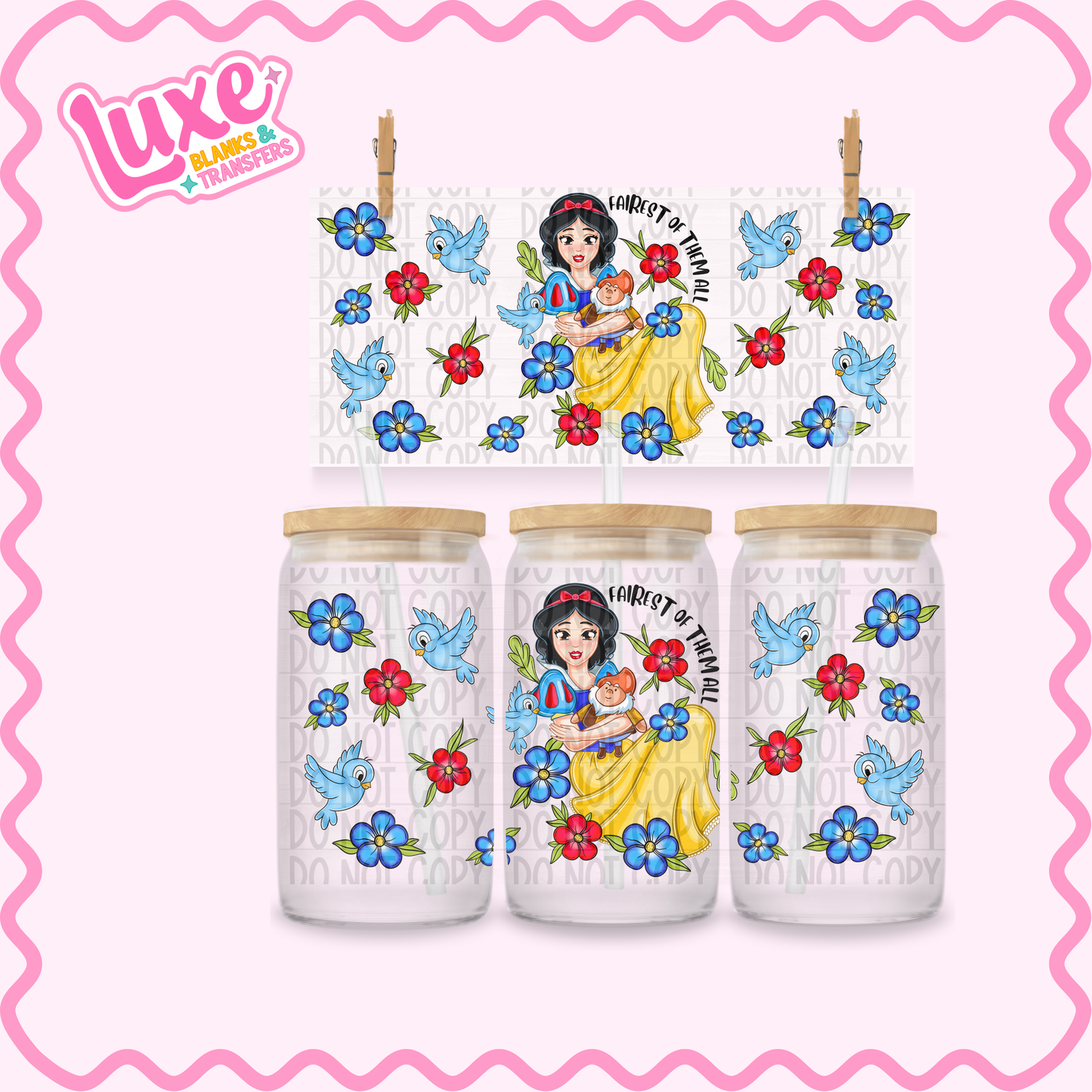 16oz UV DTF Wrap | Snow Princess | #2578