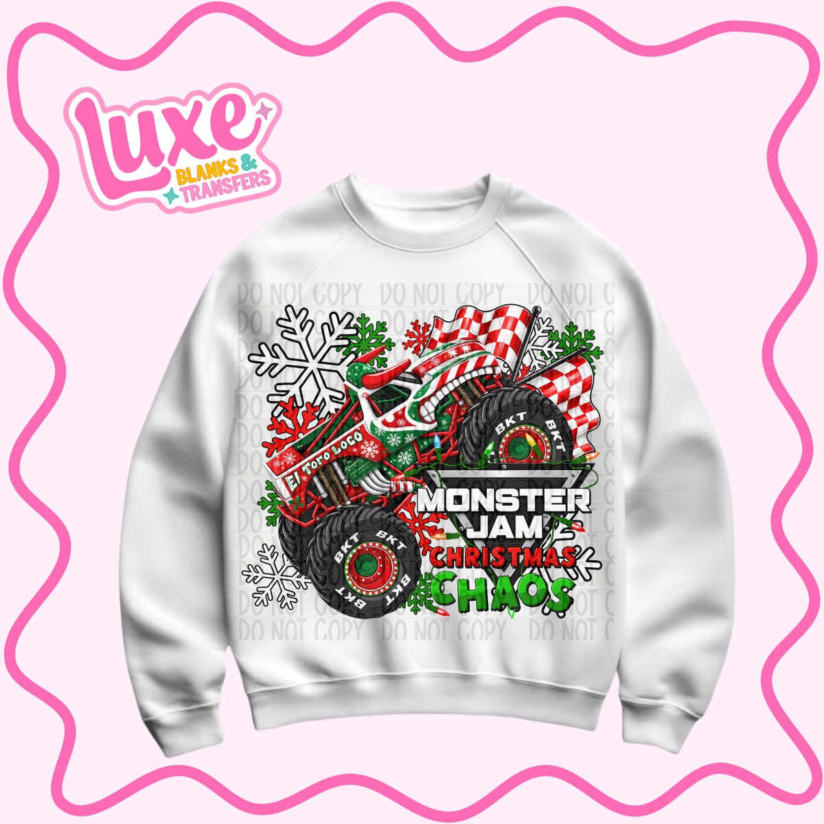 DTF Heat Transfer | Monster J4m Christmas "El T0r0 L0c0" | #1454
