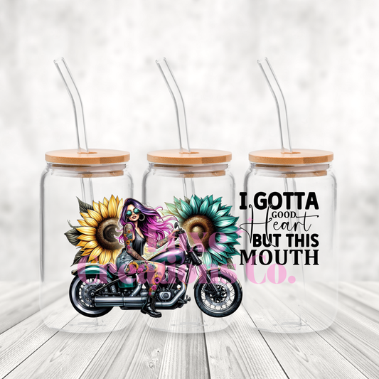 Motorbike Tattoo Girl UV DTF Wrap  (#144)