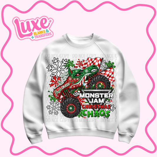 DTF Heat Transfer | Monster J4m Christmas "Jingle Smash" | #1455