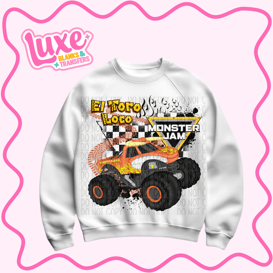 DTF Heat Transfer | Monster Truck El Toro Flame | #750