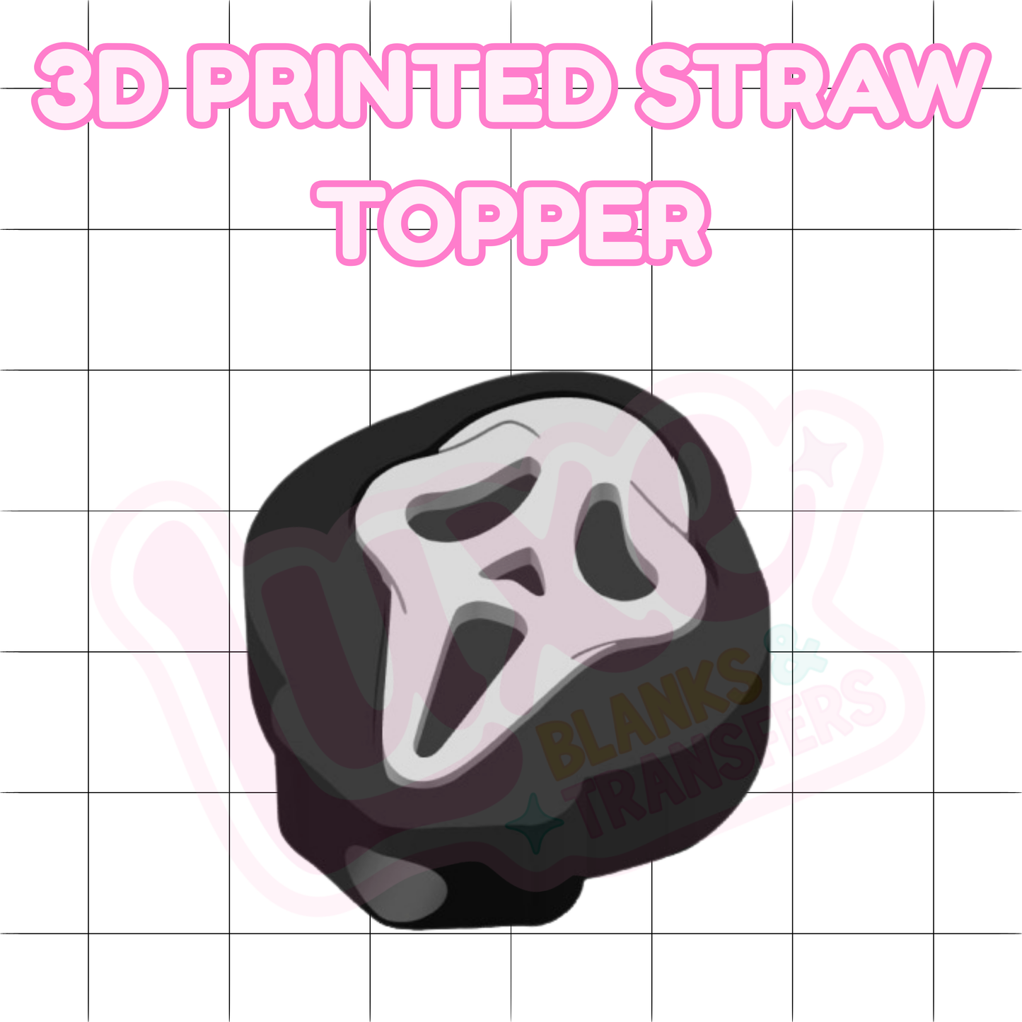 3D Printed Straw Topper | Ghosty