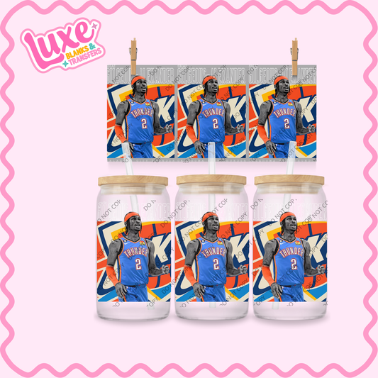 16oz UV DTF Wrap | SGA Basketball Player NBA OKC | #2118