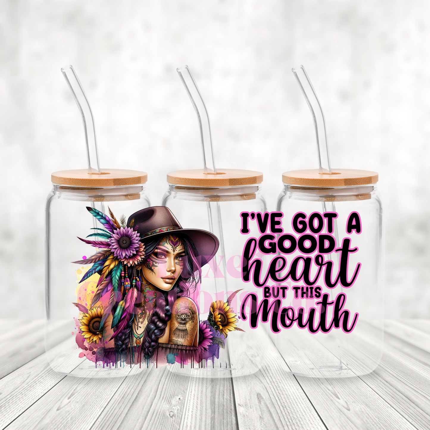 "Good Heart" UV DTF Wrap  (#147)