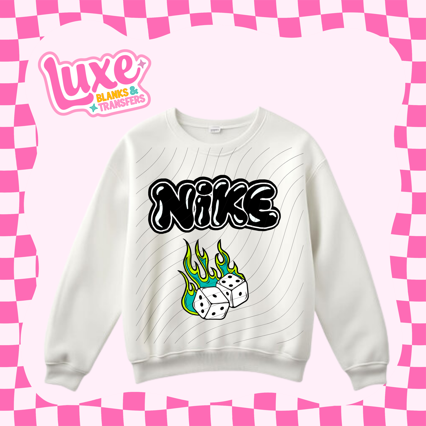 Brand Flame Dice 2 | DTF Heat Transfer | #184