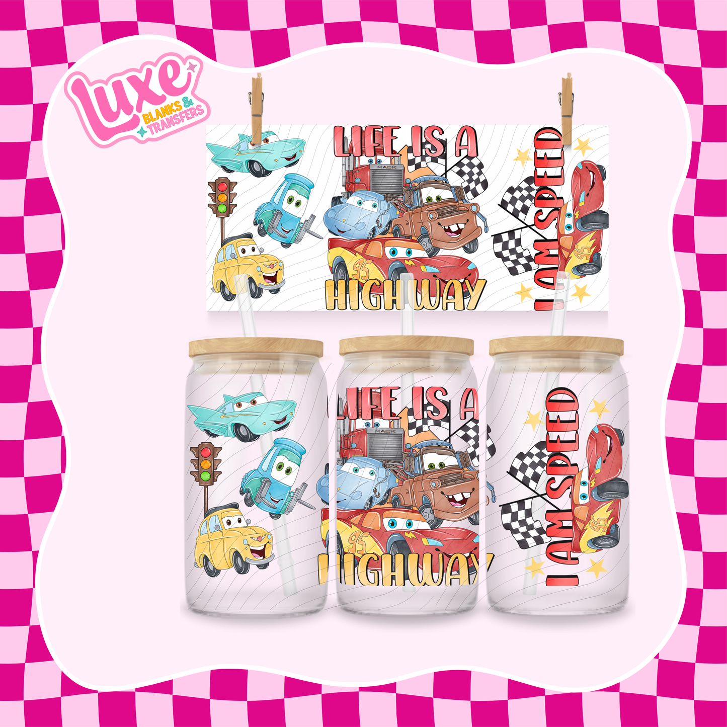 Life Is A Highway | 16oz UV DTF Wrap | #1307