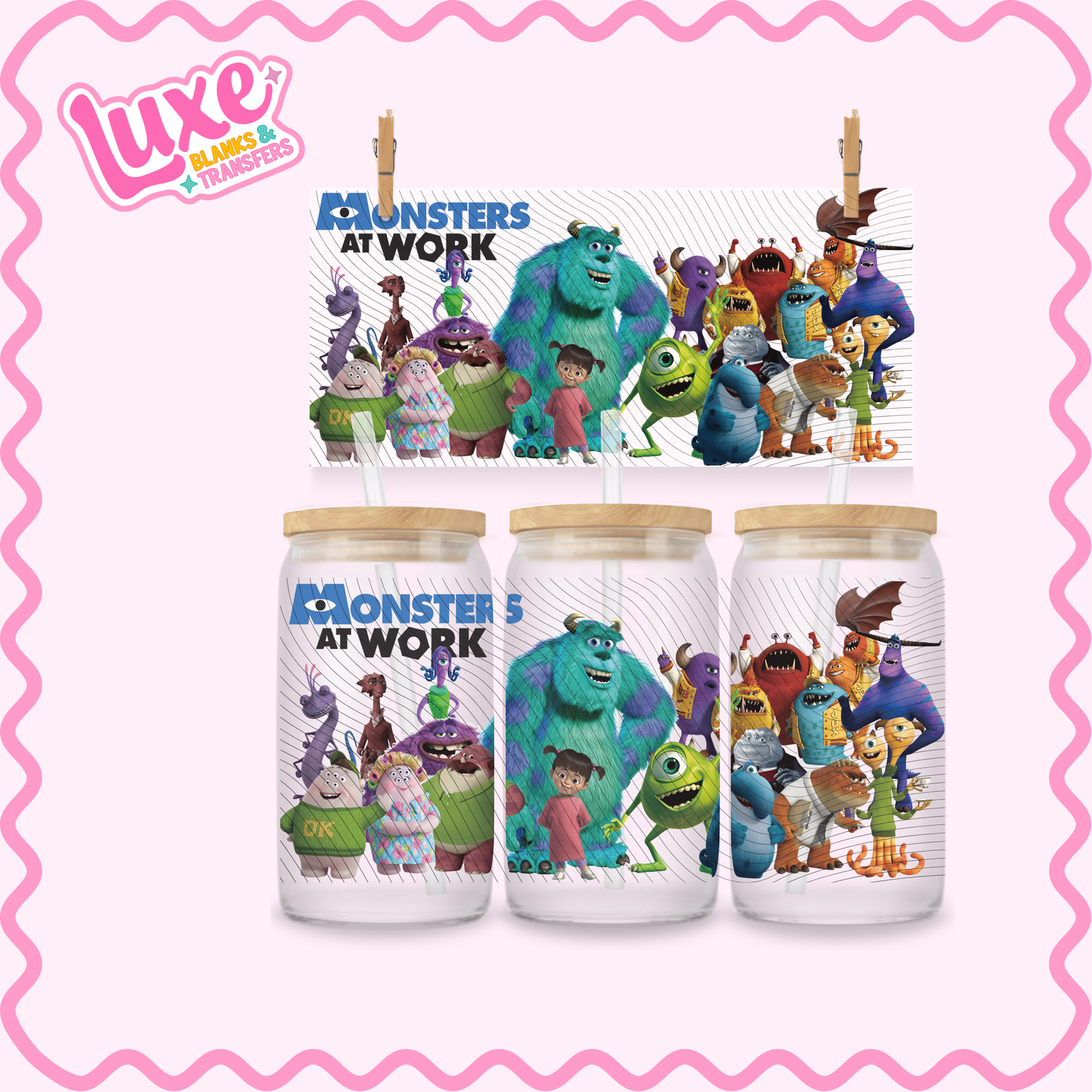 16oz UV DTF Wrap | Monsters At Work | #3069