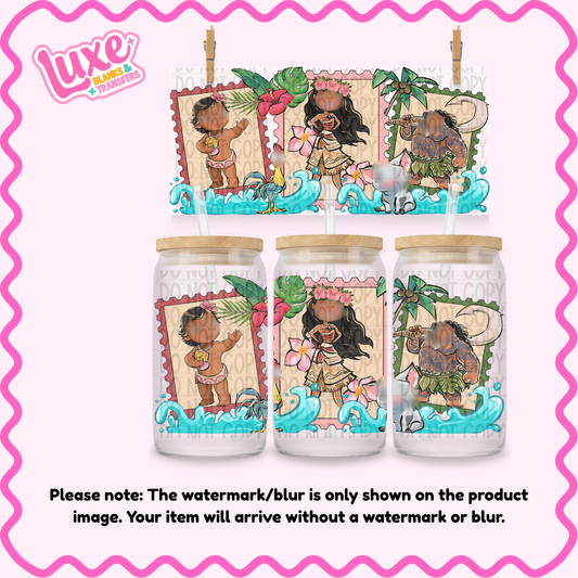 16oz UV DTF Wrap | Island Stamp | #1058