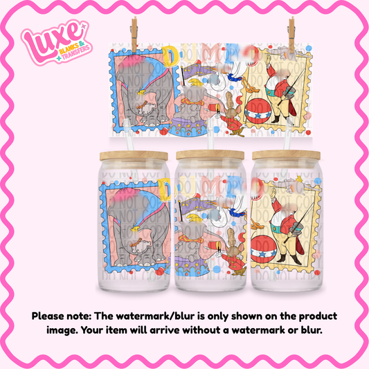 16oz UV DTF Wrap | Elephant Stamp | #1063