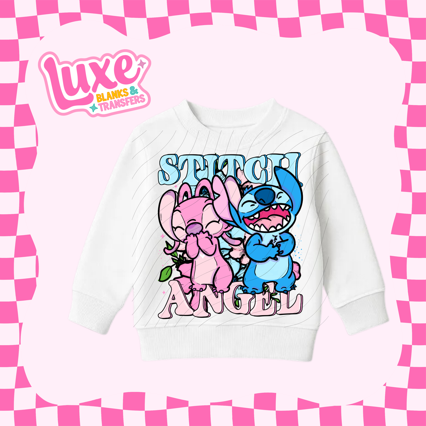 Blue & Pink Alien | Kids DTF Heat Transfer | #05