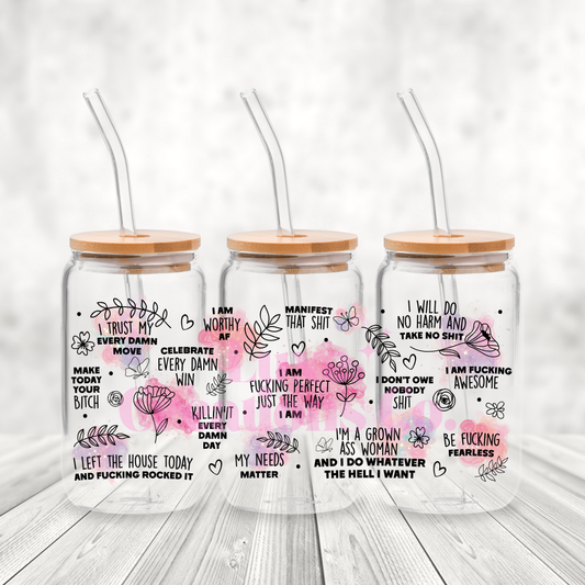 Swear Affirmations UV DTF Wrap  (#153)