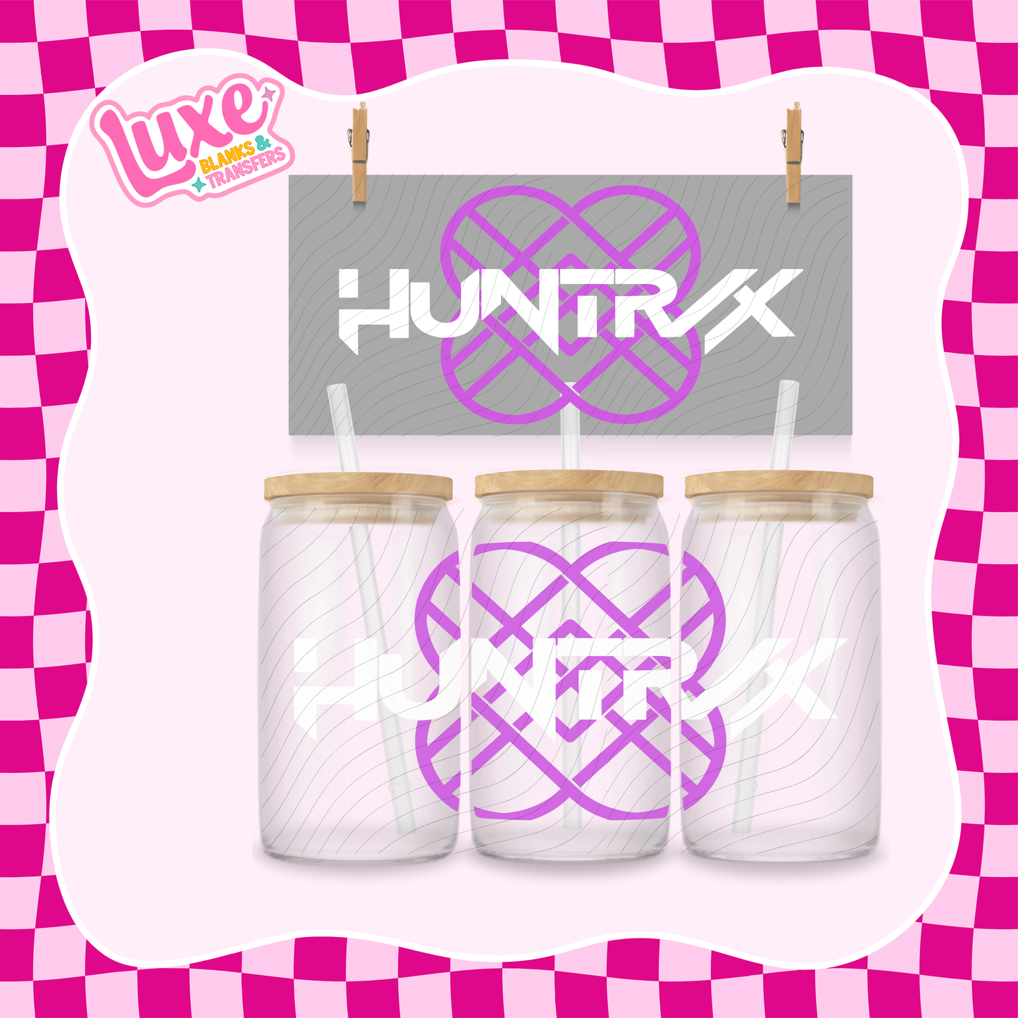 Huntrix Logo K-Pop | 16oz UV DTF Wrap | #1311