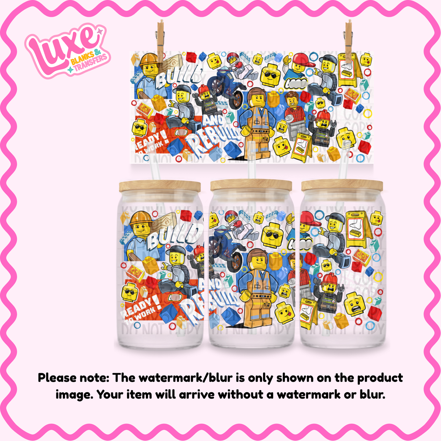 16oz UV DTF Wrap | Block Kids Toys | #2247A