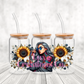 Sunflowers & Sunglasses Girl UV DTF Wrap  (#154)