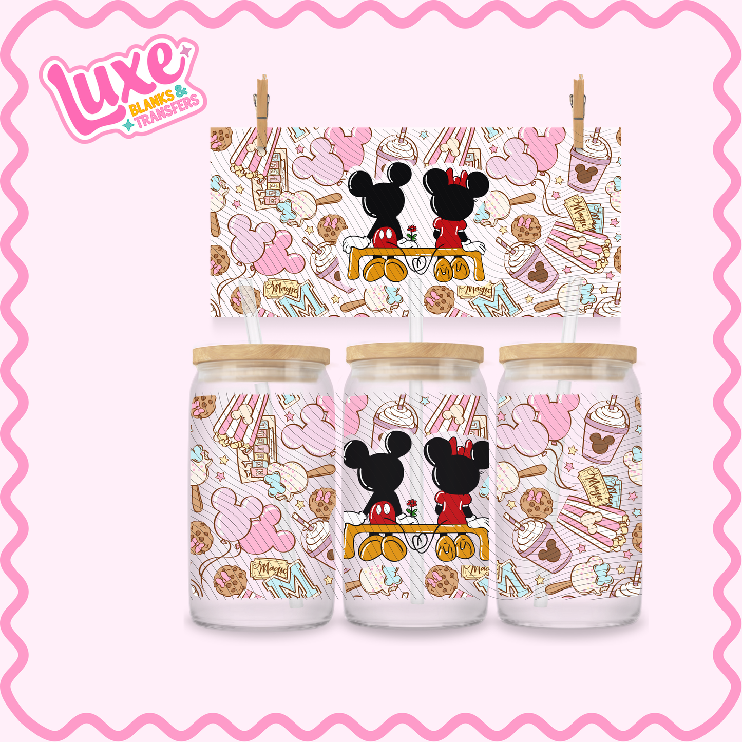 16oz UV DTF Wrap | Mouse Characters | #3075