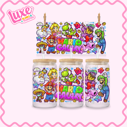 16oz UV DTF Wrap | Mar/io Galaxy | #2590