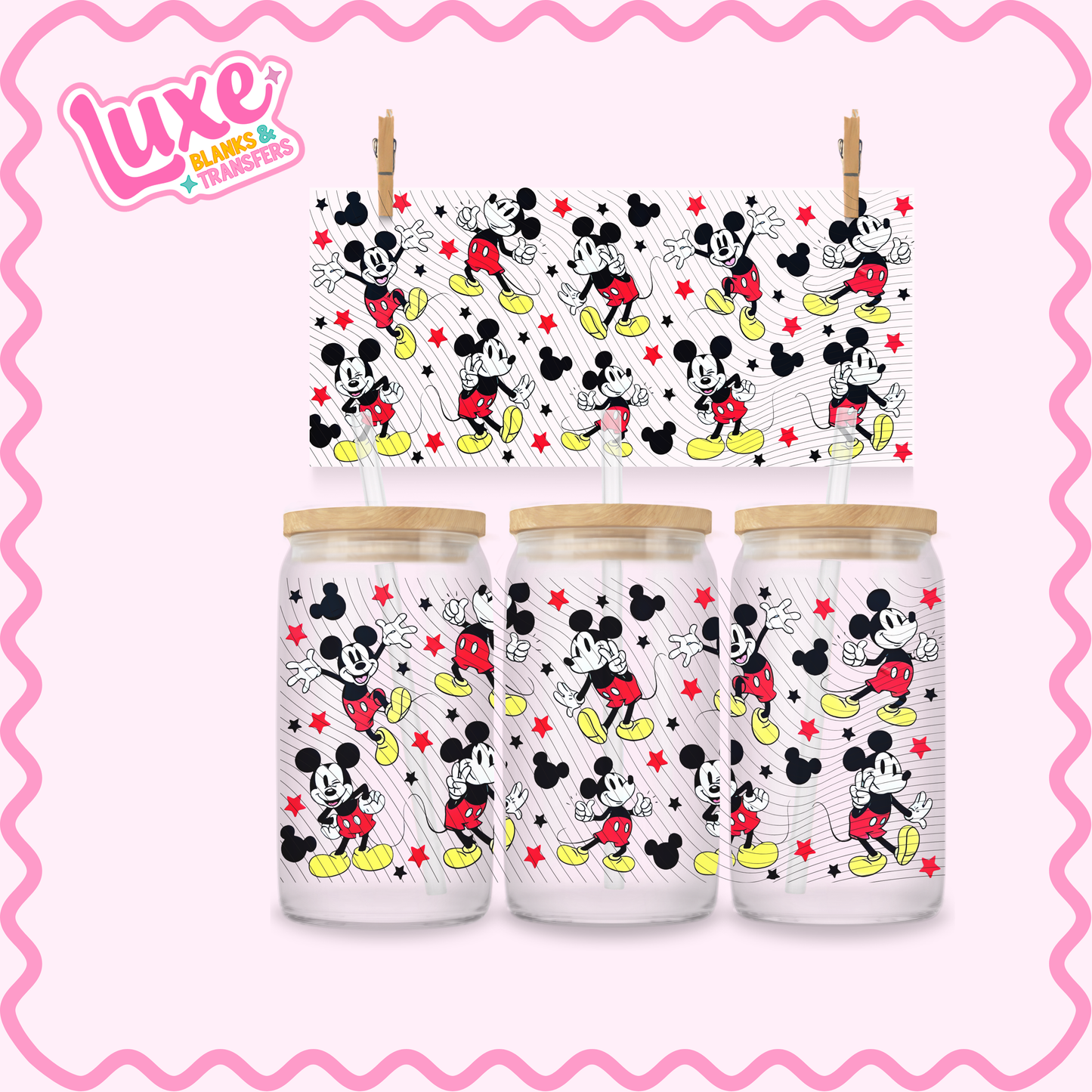 16oz UV DTF Wrap | Mouse Character | #3076