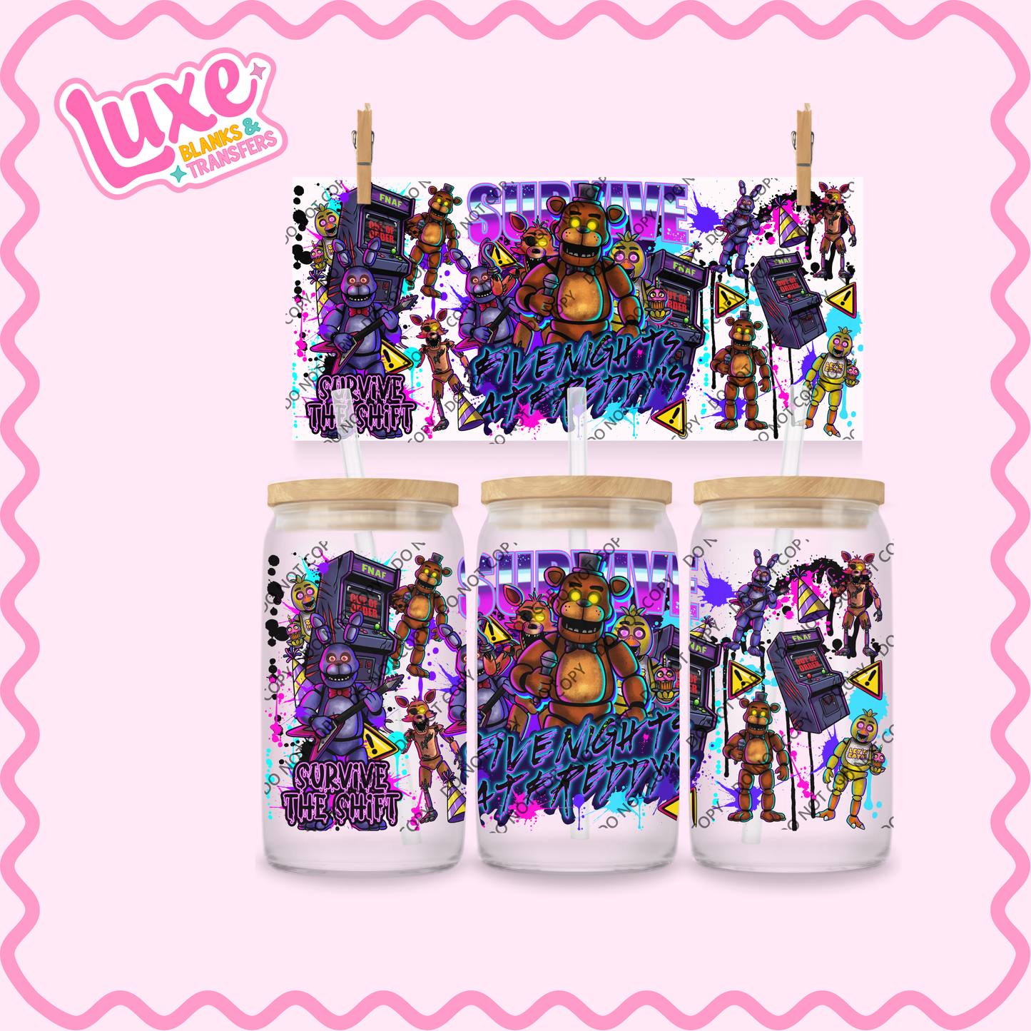 16oz UV DTF Wrap | Five Nights | #2282