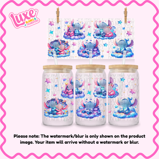16oz UV DTF Wrap | P1nk Blu3 Al13n Cloud | #2254