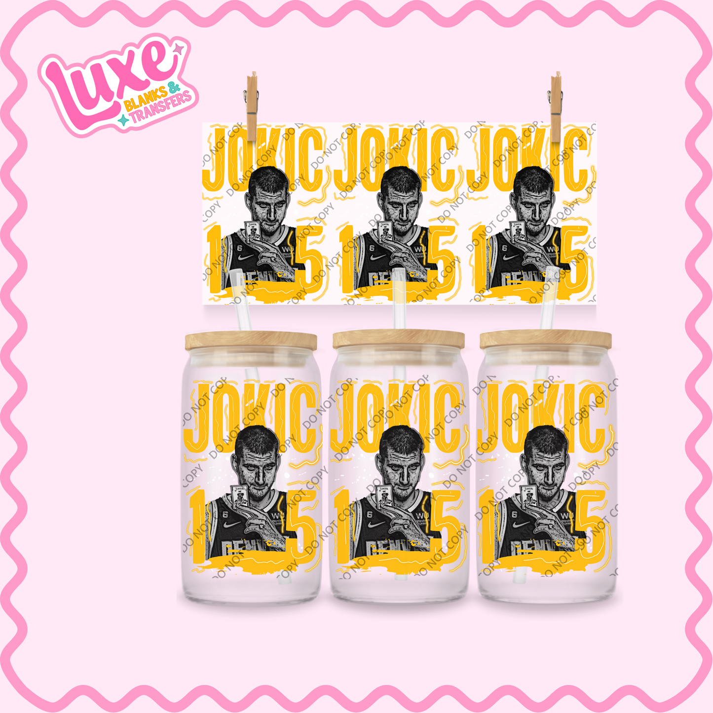 16oz UV DTF Wrap | The Joker Basketball Player NBA | #2119