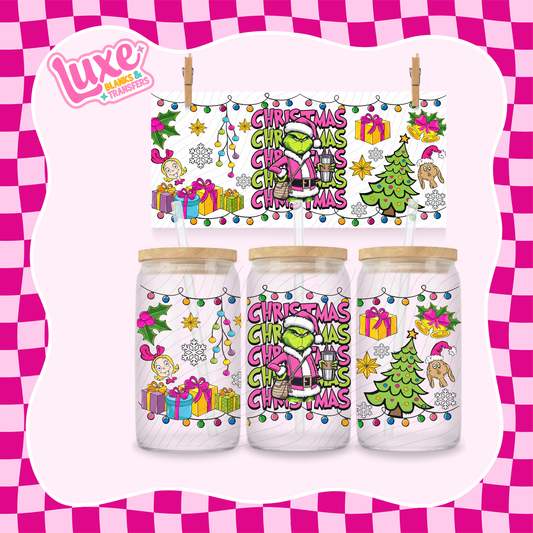 Christmas Gr!nch Tumbler | UV DTF Wrap | #1138