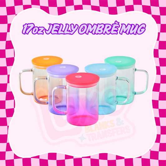 17oz Jelly Ombre Glass Mug