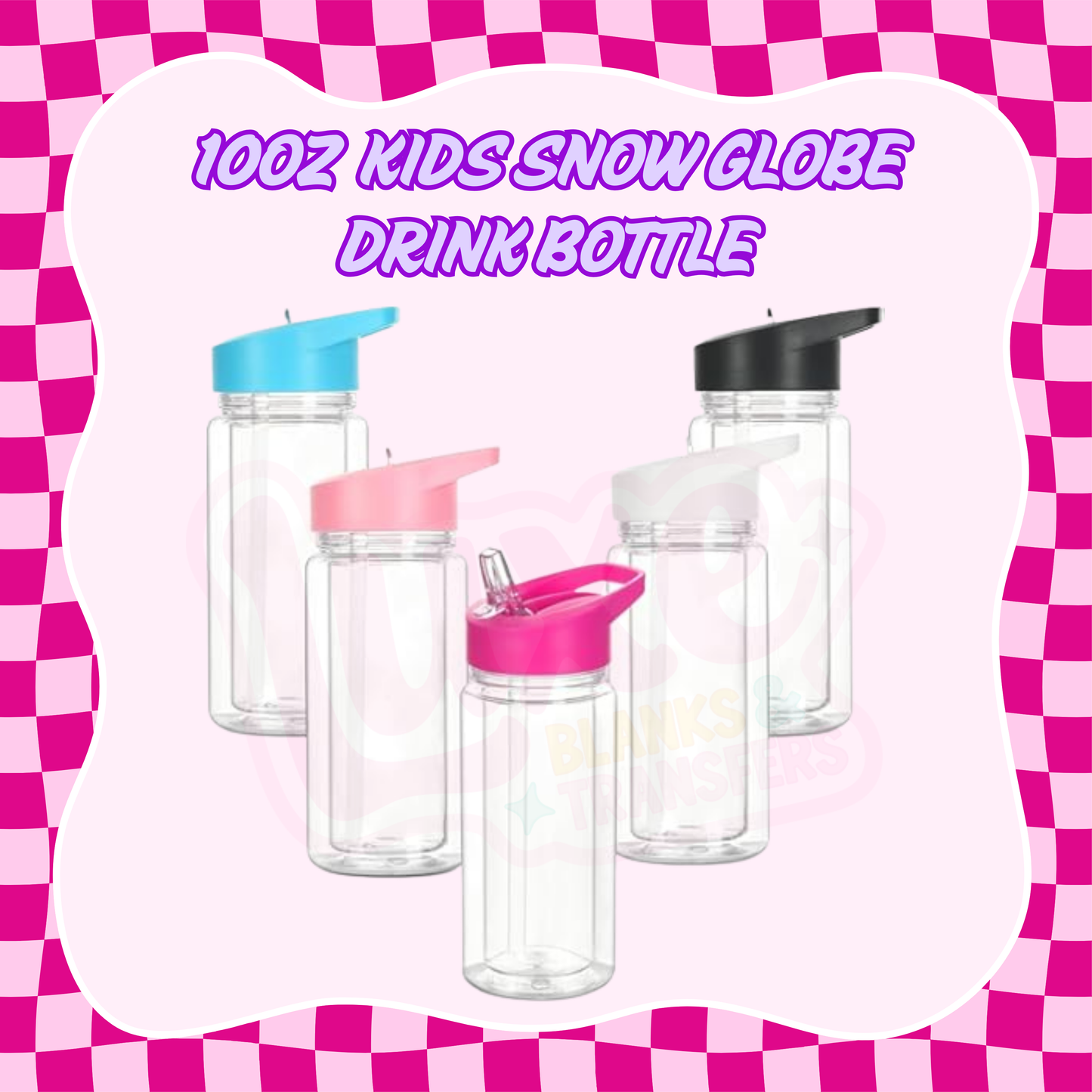 Kids 10oz Snow Globe Drink Bottle