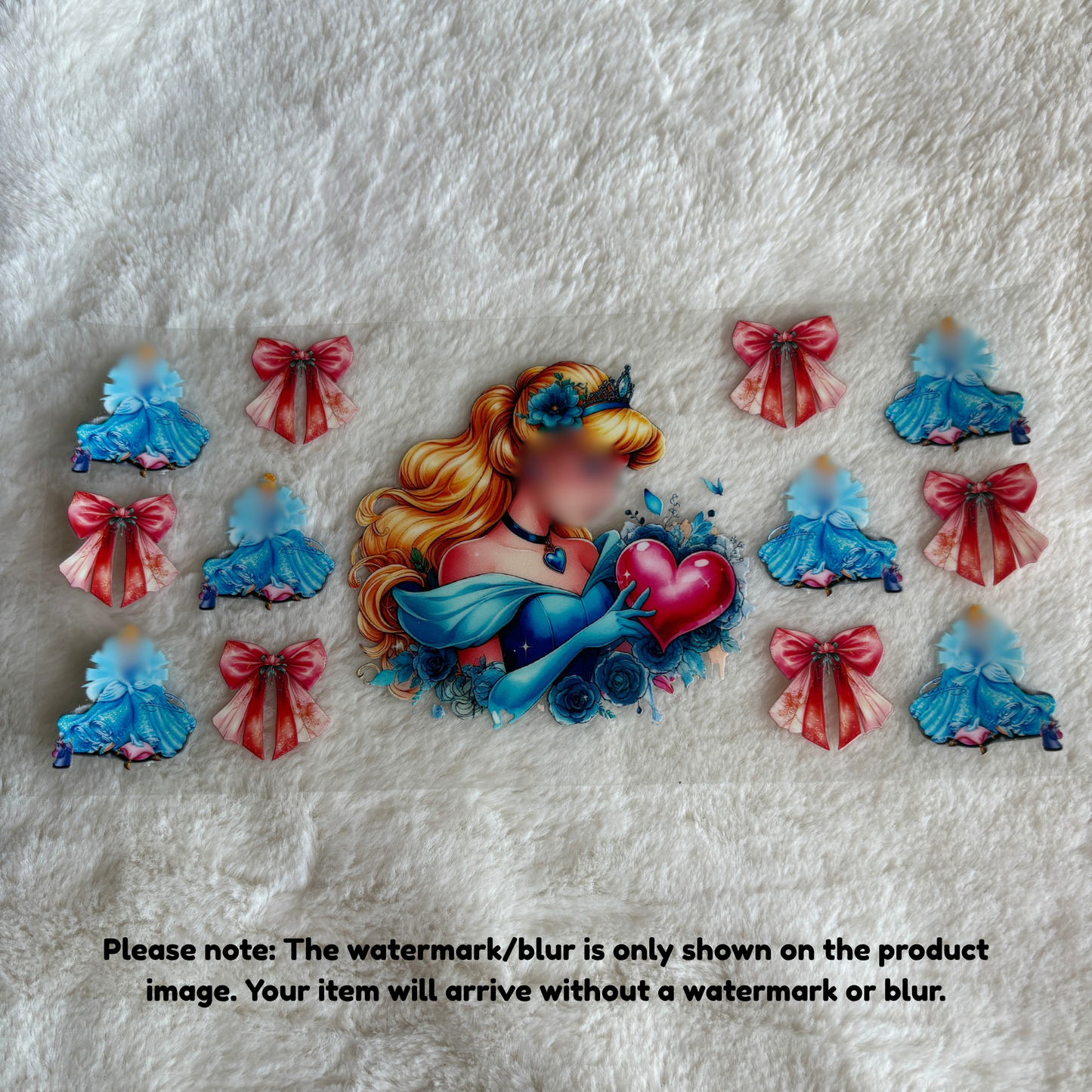 16oz UV DTF Wrap (Double Sided) | Ready To Ship | C1nd Princess Heart