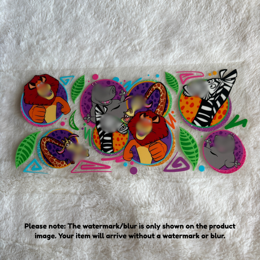16oz UV DTF Wrap | Ready To Ship | Zoo Kids Movie