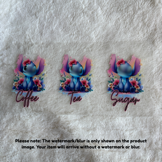 16oz UV DTF Wrap | Ready To Ship | Coffee/Tea/Sugar Blu3 Guy
