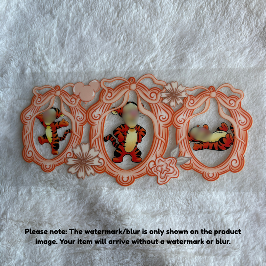 16oz UV DTF Wrap | Ready To Ship | Cutesy Tiger Frame