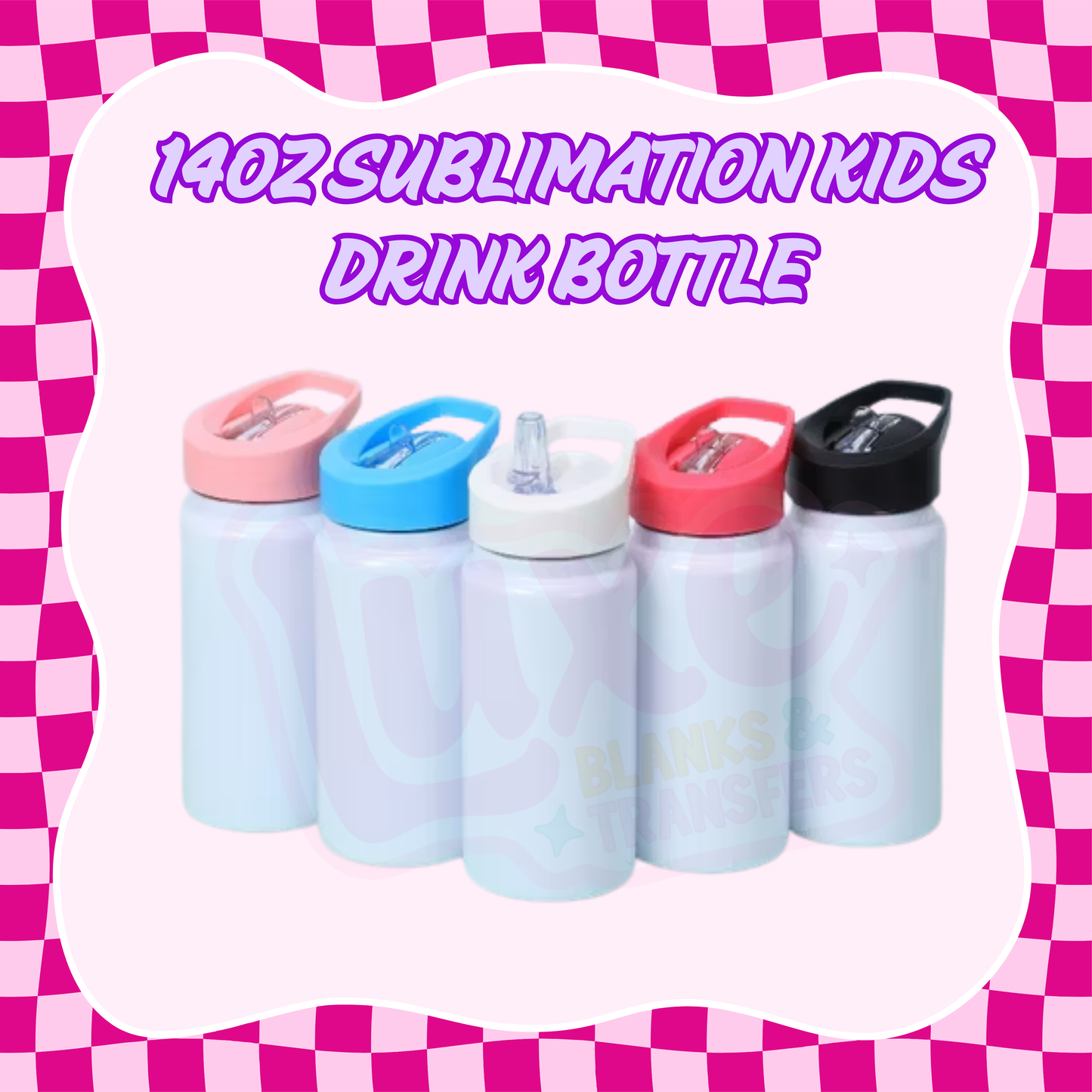 14oz Stainless Steel Kids Sublimation Drink Bottle