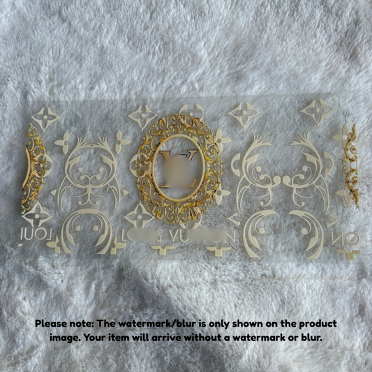 16oz UV DTF Wrap (Double Sided) | Ready To Ship | Gold Boujee VL