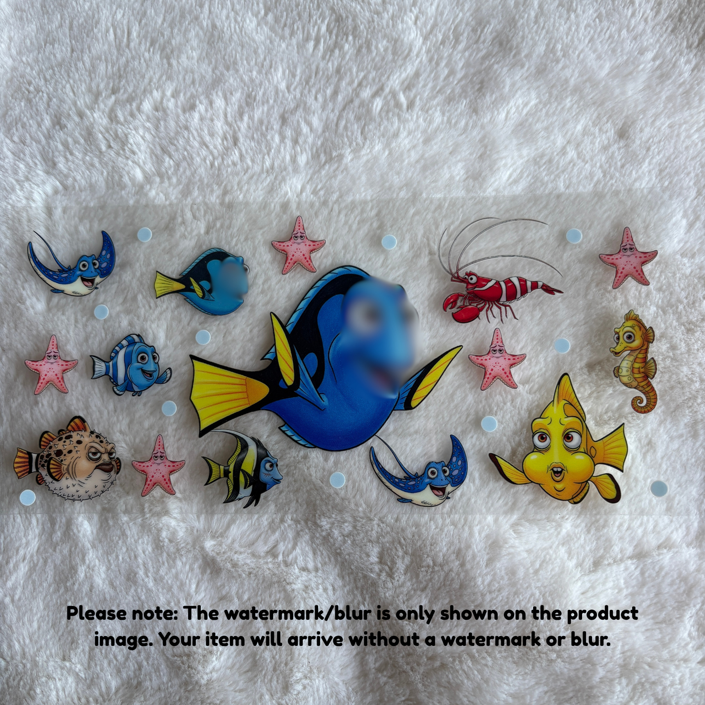 16oz UV DTF Wrap (Double Sided) | Ready To Ship | Finding Fish Blue Fish