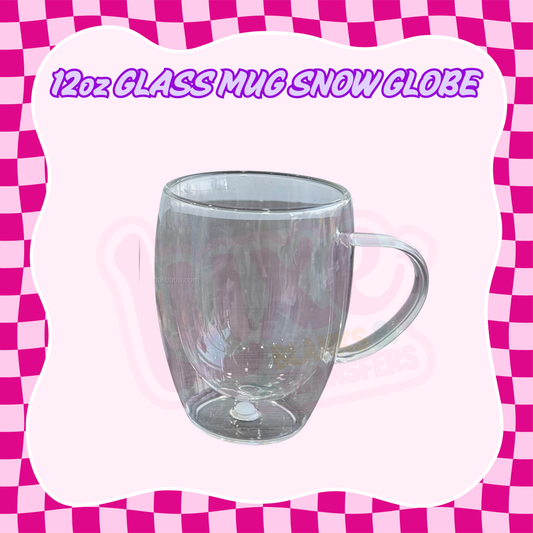 12oz Glass Mug Snow Globe