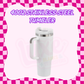 40oz Stainless Steel Tumbler Sublimation White