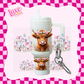 Mini Keychain Tumbler UV DTF Wrap | Highland Cow | #E01