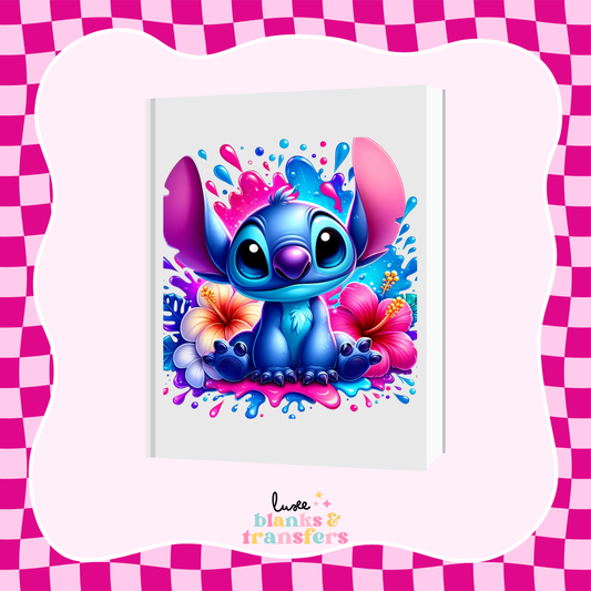 Blue Alien A5 Journal UV DTF Transfer (#A01)