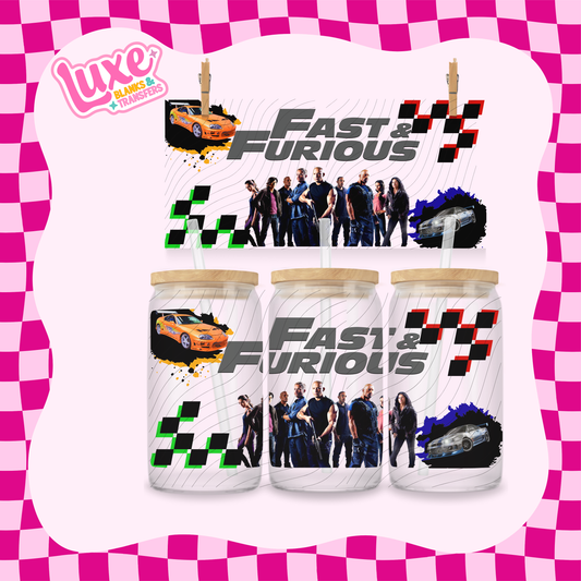 16oz UV DTF Wrap | Fast Car Movie Franchise | #1805