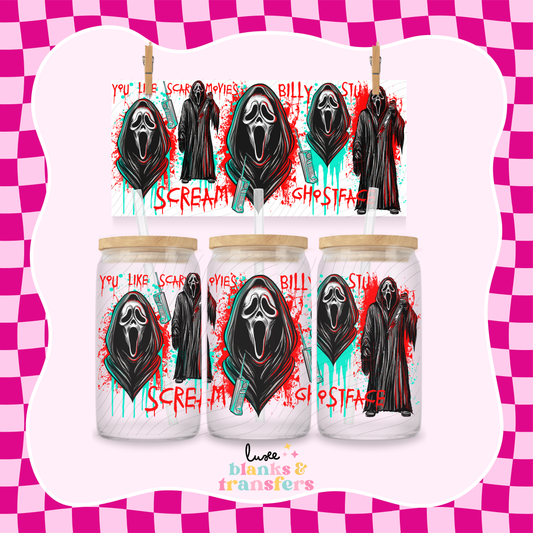 Ghostface Red UV DTF Wrap (#821)