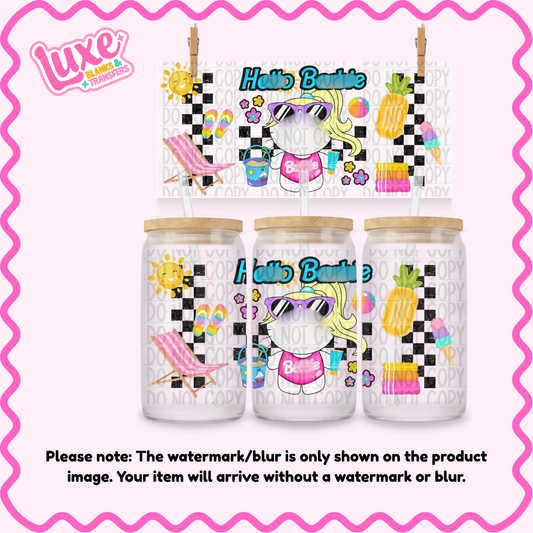 16oz UV DTF Wrap | H3ll0 B4rb | #2276