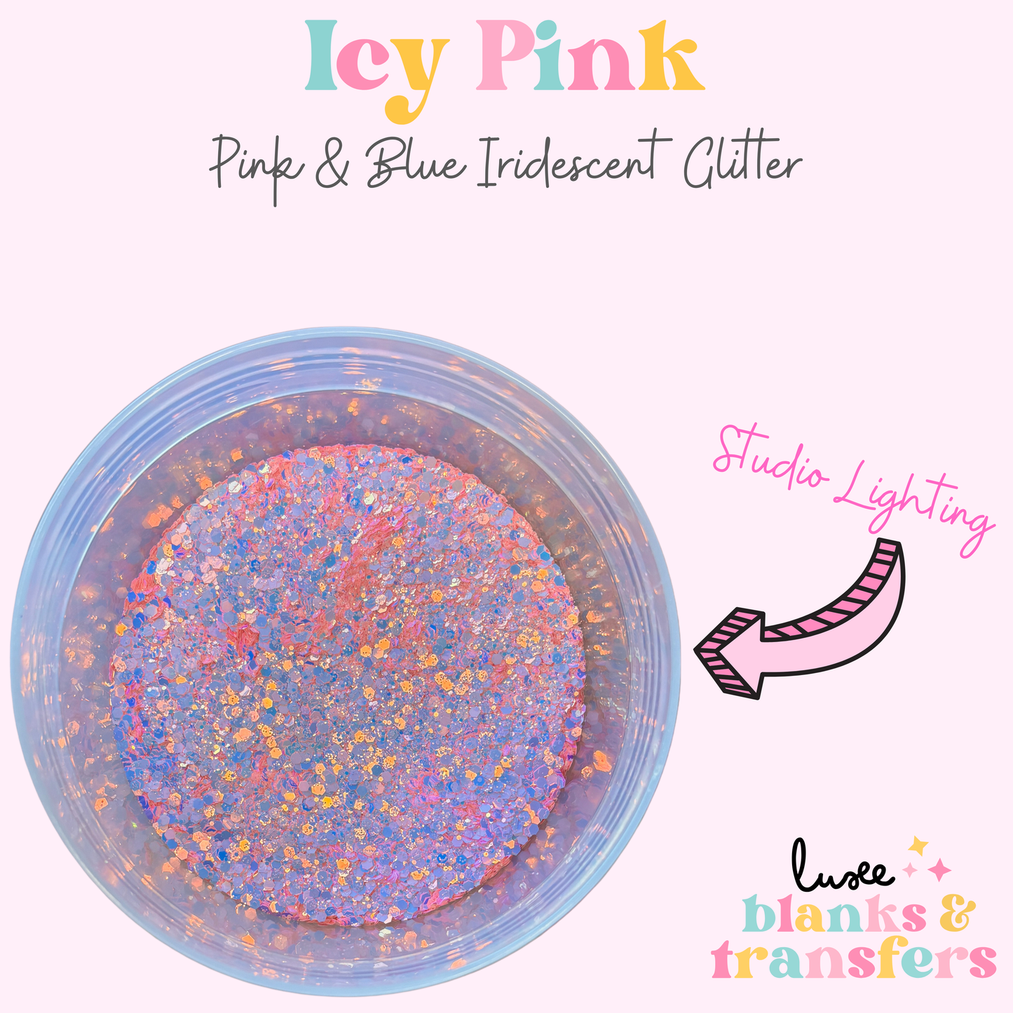 “Icy Pink” Chunky Mix Glitter