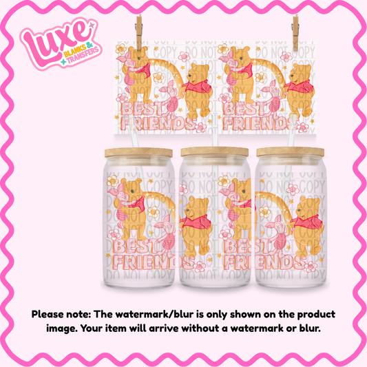 16oz UV DTF Wrap | Best Friends Yellow Bear | #4064